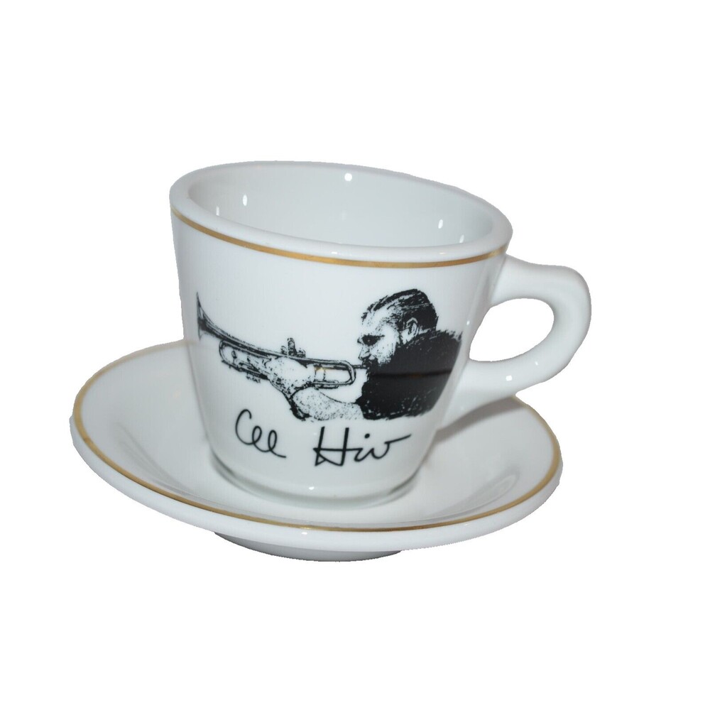 Vtg Shenango china Coffee Mug w/ gold trim Al Hirt Trumpet Cup New Orleans